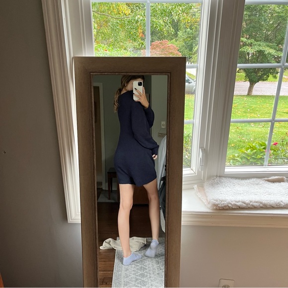 free people navy forever sweater romper size small - Picture 3 of 4